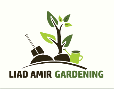 Liad Amir Gardening logo with tree illustration